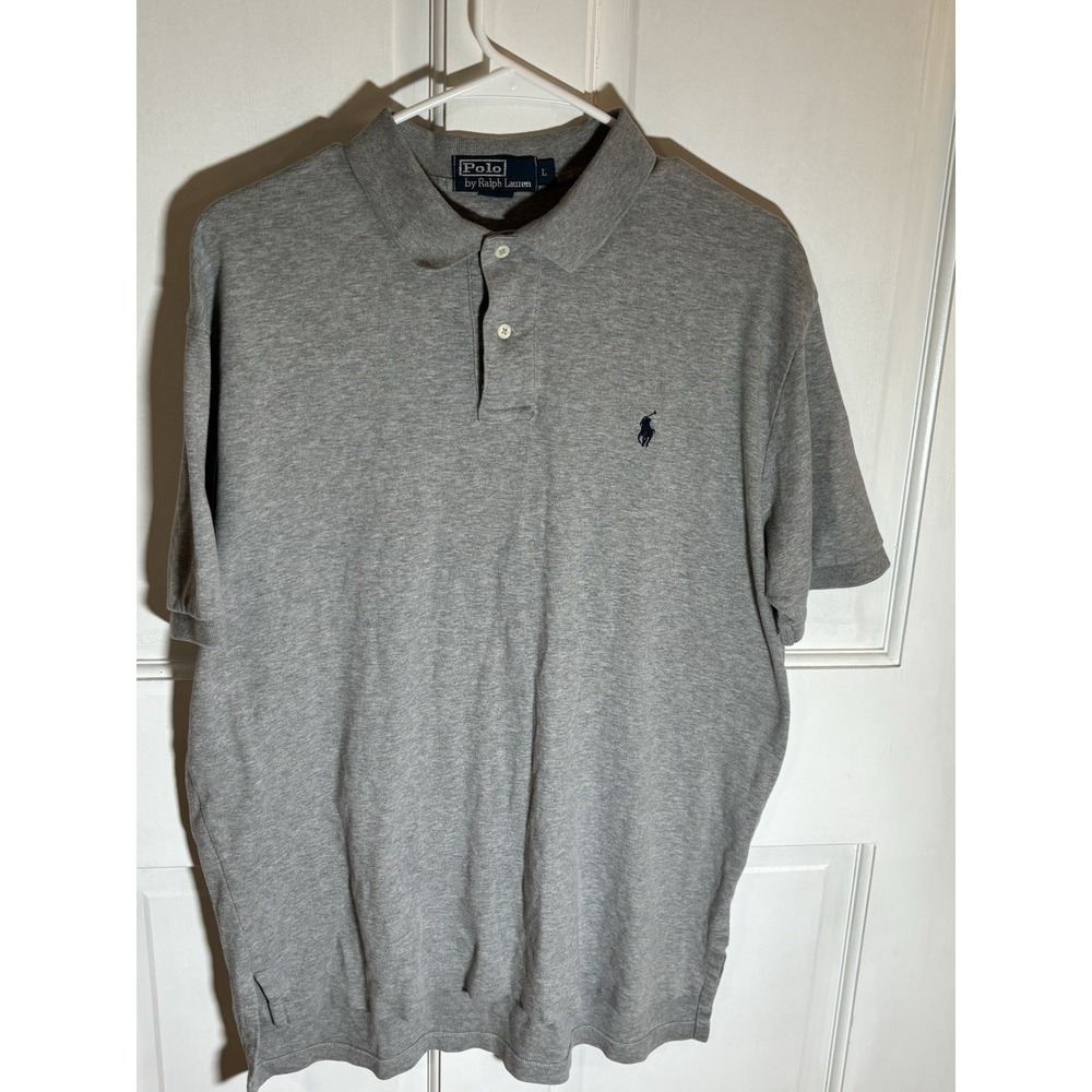 Polo By Ralph Lauren Gray Shirt Sleeve Men's Polo Large